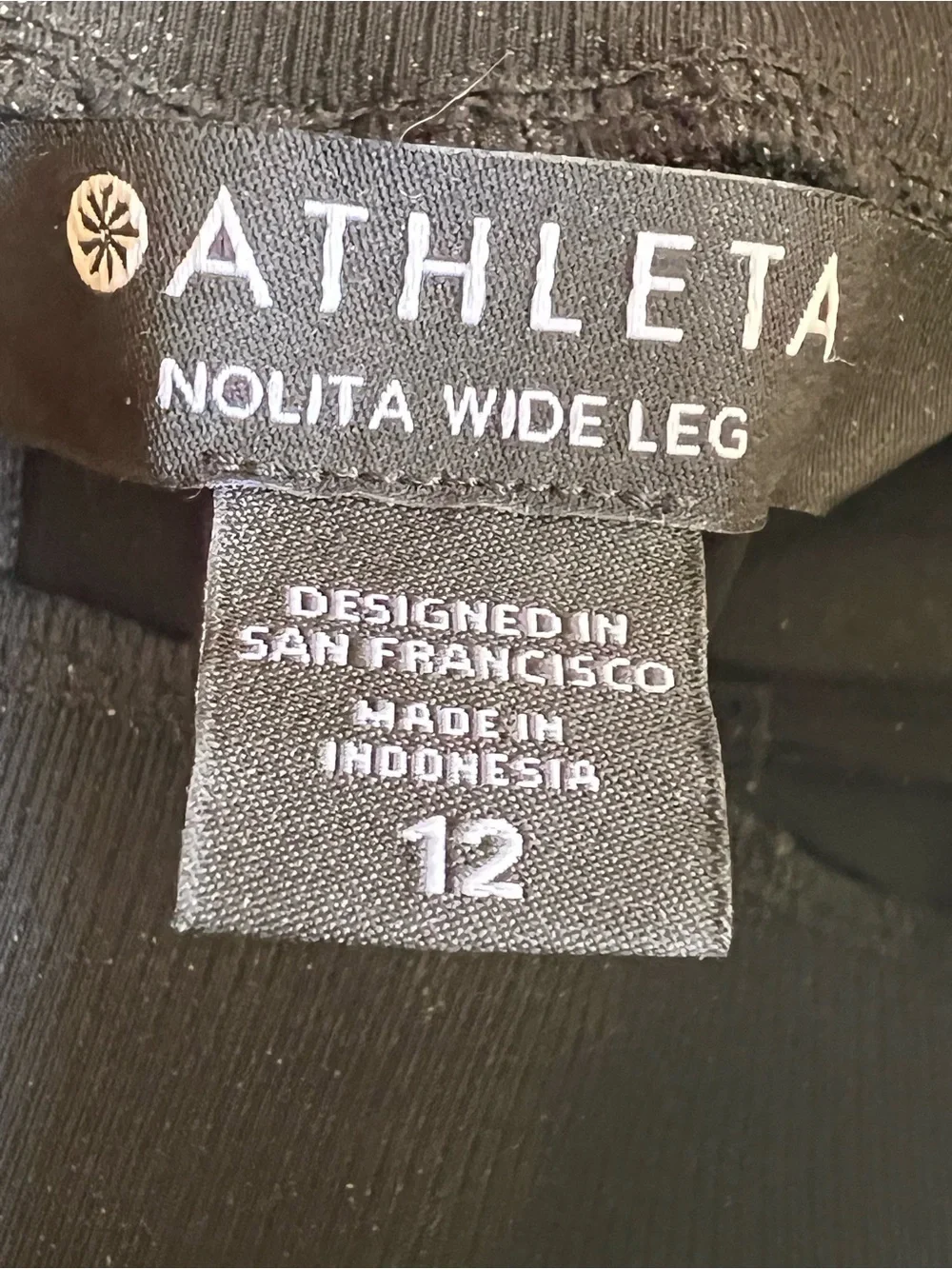 ATHLETA Wide leg Nolita pants 12 black - Picture 5 of 6